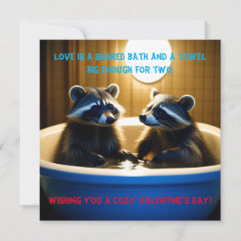 バスタブで楽しいバレンタインデー あどけないラッコ シーズンカード