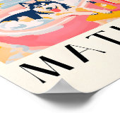 バスタブにハスキー、バスルームおもしろいバニティアート、ギフト ポスター (角)