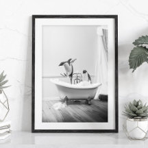 バスタブにペンギン