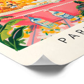 バスタブにライオンのポスター、マティスのポスター、ピンクの浴槽 ポスター (角)