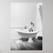 バスタブに入ったアシカ ポスター (正面)