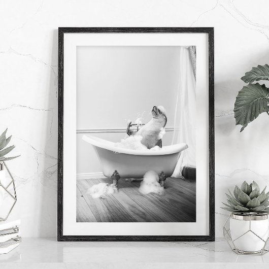 バスタブに入ったアシカ ポスター