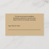 バスタブに可愛い犬ペット犬トリマーアポイントメント | 予約カード (裏面)