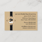 バスタブに可愛い犬ペット犬トリマーアポイントメント | 予約カード (正面)