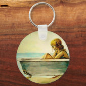 バスタブのキーチェーンに入った女性 キーホルダー (正面)