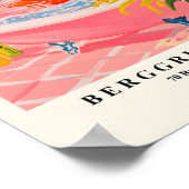 バスタブのフラミンゴおもしろいポスター、ピンクのバスルームWa ポスター (角)