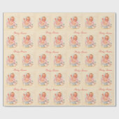 バスタブのベビーシャワーヴィンテージベビーガール ラッピングペーパー (フラット)