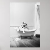 バスタブの中でドギーをするポスター ポスター (正面)