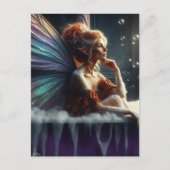 バスタブの中で妖精の女性 ポストカード (正面)