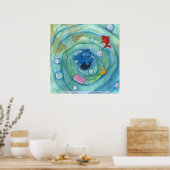 バスタブの中のヒッポ ポスター (キッチン)