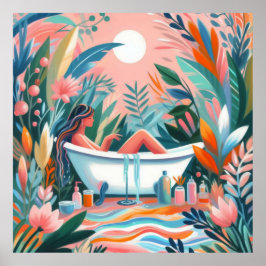 バスタブの中の女性 ポスター