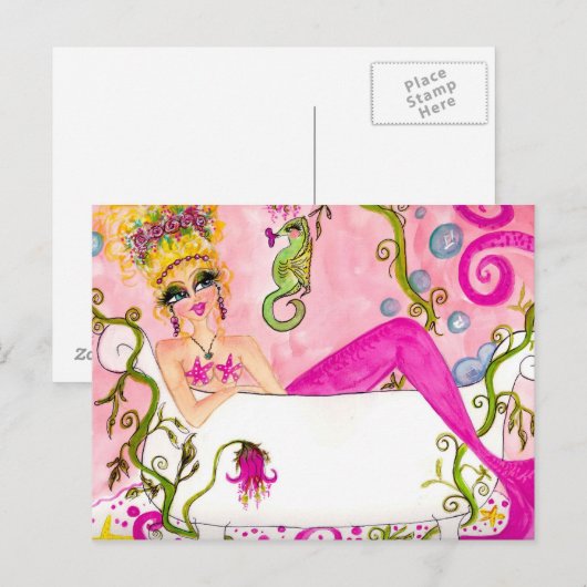 バスタブの人魚 ポストカード (正面/裏面)