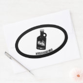 バスタブジン鉄道会社楕円ボトル2 楕円形シール (封筒)