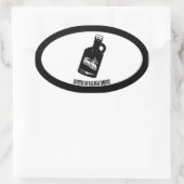 バスタブジン鉄道会社楕円ボトル2 楕円形シール (バッグ)