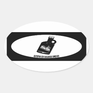 バスタブジン鉄道会社楕円ボトル2 楕円形シール