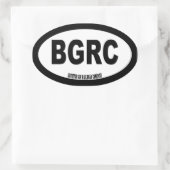 バスタブジン鉄道会社楕円文字のみ 楕円形シール (バッグ)