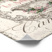 バスタブフランスのビクトリアンチェルーブピンクローゼポスター ポスター (角)