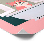 バスタブ時間と子猫バスルーム ポスター (角)