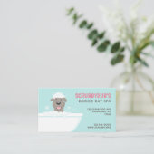 バスタブ犬 |ドッグウォッシュ |犬のトリマー 名刺 (スタンド正面)