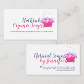 バスタブ石鹸バブルピンク 名刺 (正面/裏面)