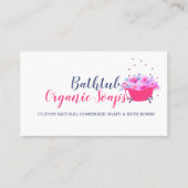 バスタブ石鹸バブルピンク 名刺 (正面)