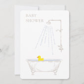 バスタブ鴨ベビースワ男女兼用ア 招待状 (正面)