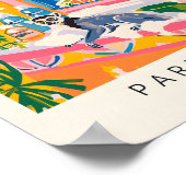 バスタブ・アートプリント、ドパミン・デコール、ピンクT ポスター (角)