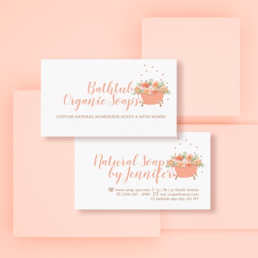 バスタブSOAPバブルオレンジ 名刺