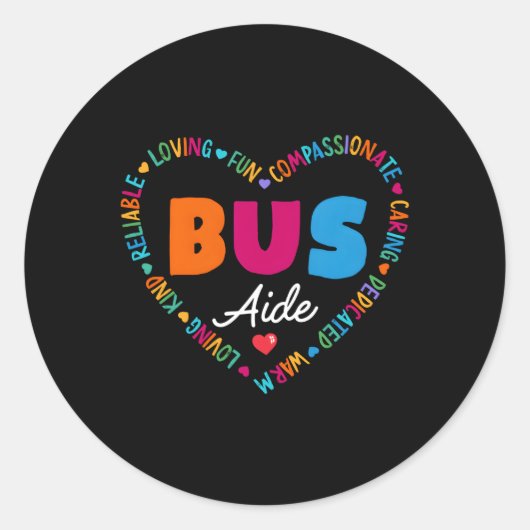 バスチームのバス助手班新学期 ラウンドシール (正面)