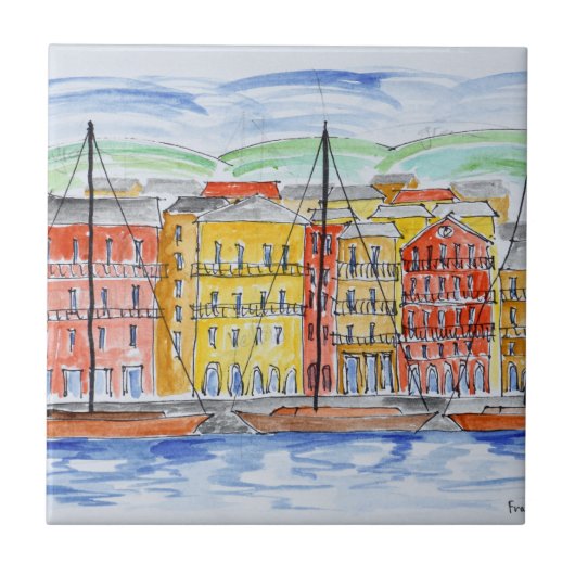 バスティア·ポート|コルシカ(フランス) タイル (正面)