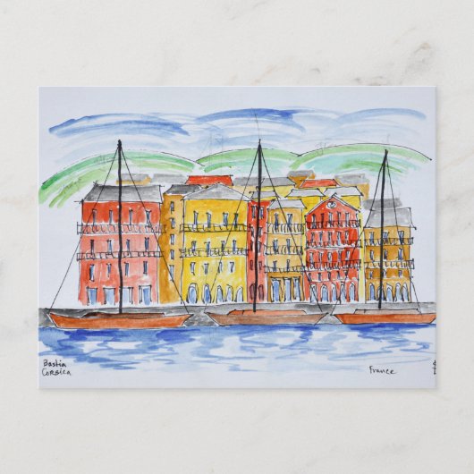 バスティア・ポート | Corsica,フランス ポストカード (正面)