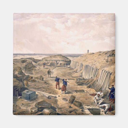 バスティオンデュマットの溝、プレート'シートから マグネット (正面)