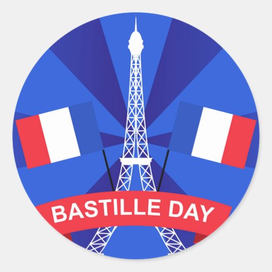 バスティーユ日7月14日フランスフランスの国民日 ラウンドシール (正面)