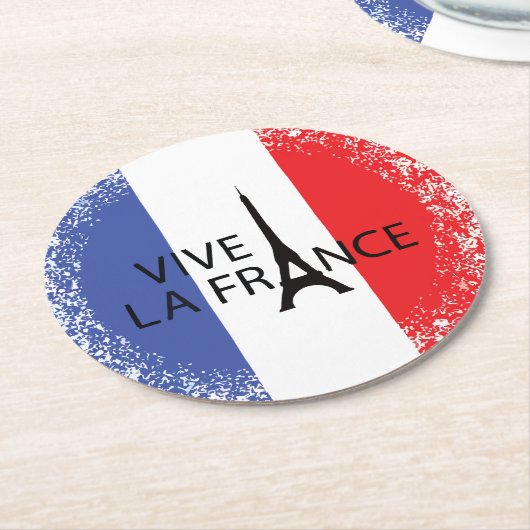 バスティーユ日7月14日フランスフランスの国民 ラウンドペーパーコースター (アングル)