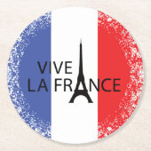 バスティーユ日7月14日フランスフランスの国民 ラウンドペーパーコースター (正面)