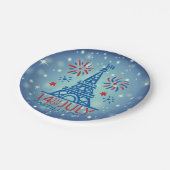 バスティーユ日7月14日フランスフランスの国立7" ペーパープレート (アングル)