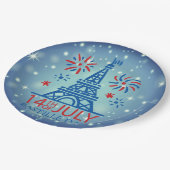 バスティーユ日7月14日フランスフランスの国立9» ペーパープレート (アングル)