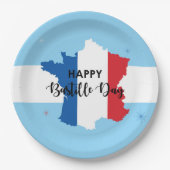 バスティーユ日7月14日フランスフランスの国立9» ペーパープレート (正面)