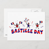 バスティーユ・デイ・ギフトとティー ポストカード (正面/裏面)
