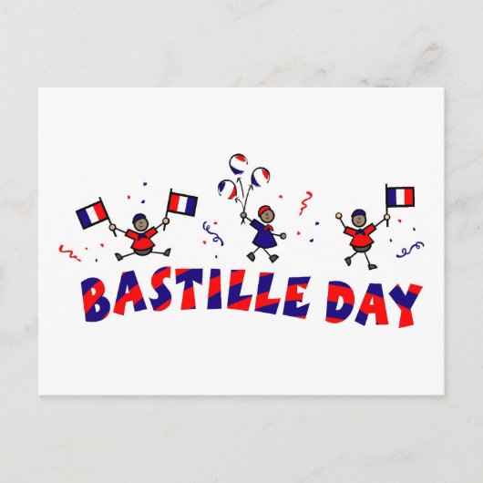 バスティーユ・デイ・ギフトとティー ポストカード (正面)