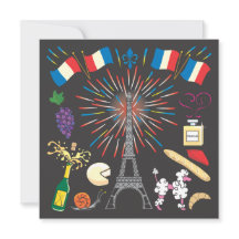 バスティーユ・デーのパーティー招待状