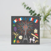 バスティーリデイパーティーお祝い招待状 招待状 (スタンド正面)