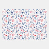 バスティーリデイフランスパターン7 ラッピングペーパーシート (正面)