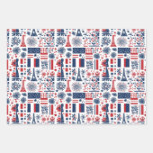 バスティーリデイフランスパターン8 ラッピングペーパーシート (正面)