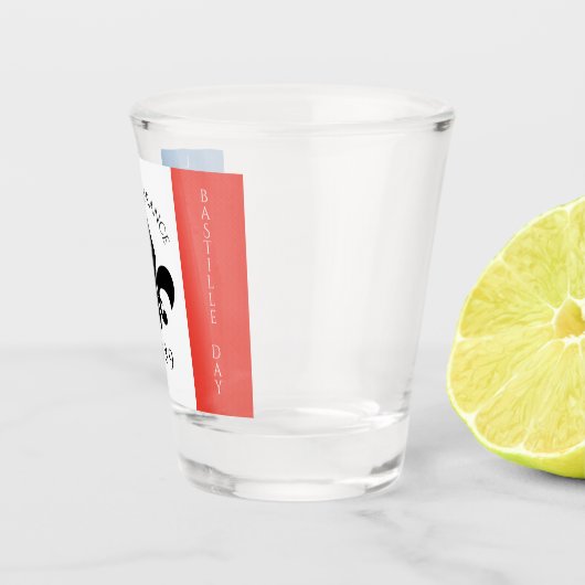 バスティーリデイフルーアデリリストリコローフランス国旗 ショットグラス (右)