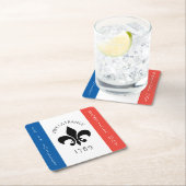 バスティーリデイフルーアデリリストリコローフランス国旗 スクエアペーパーコースター (インサイチュ)