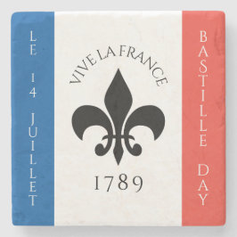 バスティーリデイフルーアデリリストリコローフランス国旗 ストーンコースター