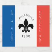 バスティーリデイフルーアデリリストリコローフランス国旗 スパークリングワインラベル (シングルラベル)