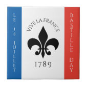 バスティーリデイフルーアデリリストリコローフランス国旗 タイル (正面)