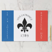 バスティーリデイフルーアデリリストリコローフランス国旗 ペーパーパッド (インサイチュ)